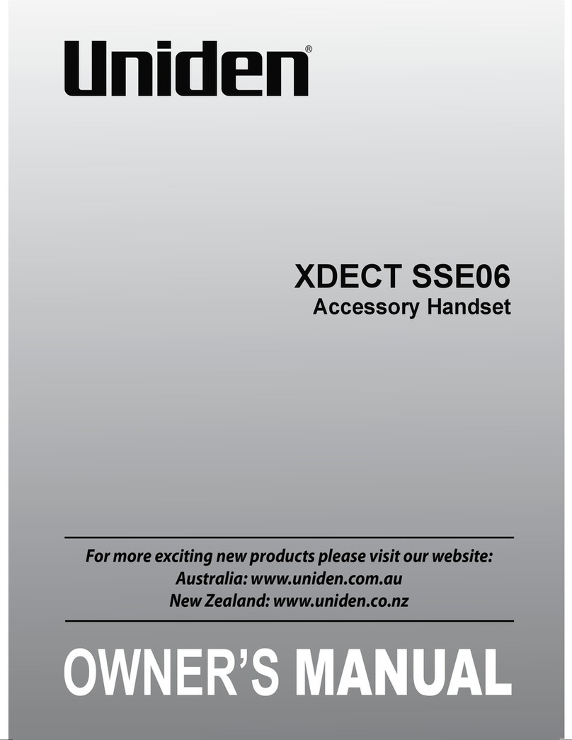 Uniden XDECT SSE06 Manuel utilisateur