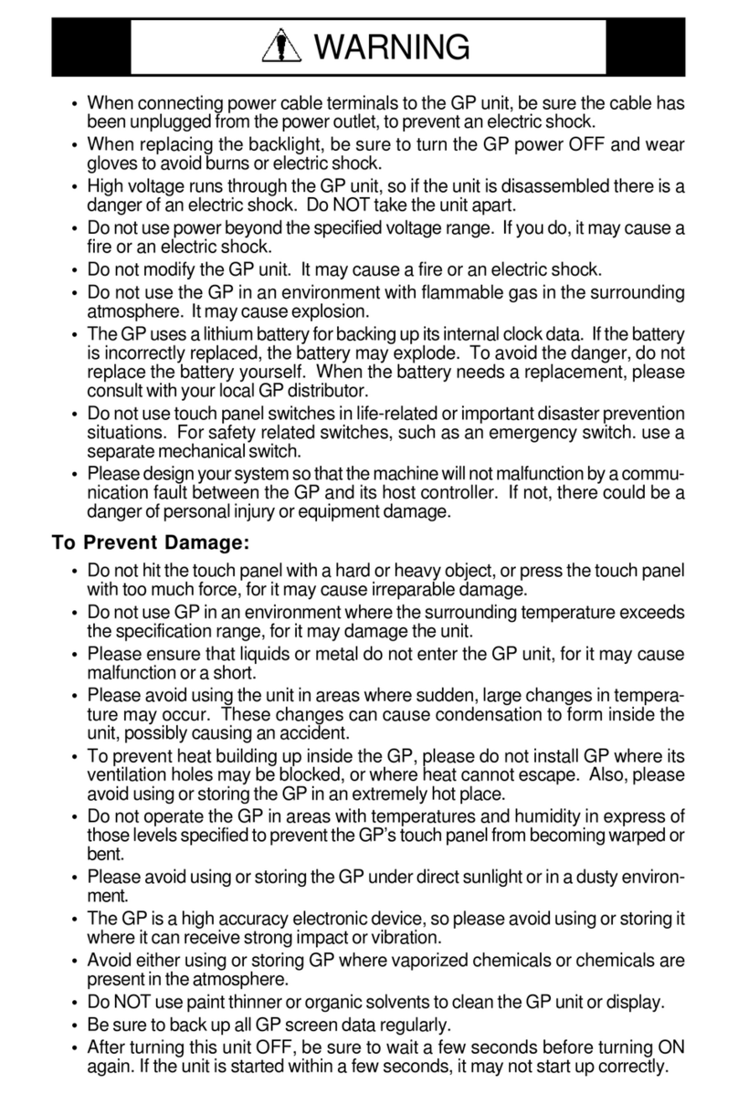 Pro-face GP577R-TC11 Manuel utilisateur