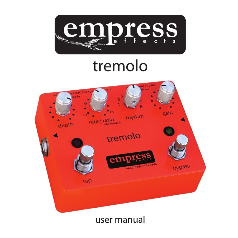 Empress Effects tremolo Manuel utilisateur