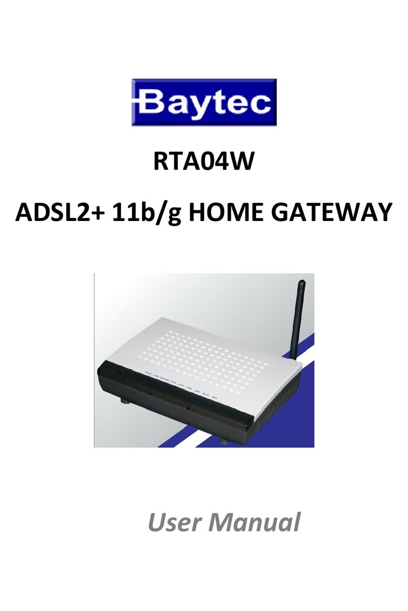 Baytec RTA04W Manuel utilisateur Baytec RTA04W Manuel utilisateur