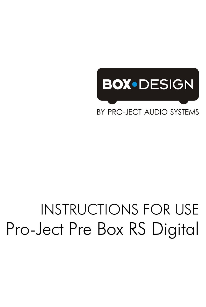 Pro-Ject Audio Systems Pre Box RS Digital Manuel utilisateur