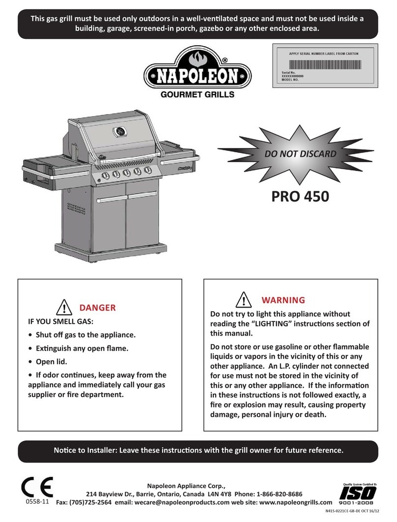 Napoleon PRO 450 Manuel utilisateur