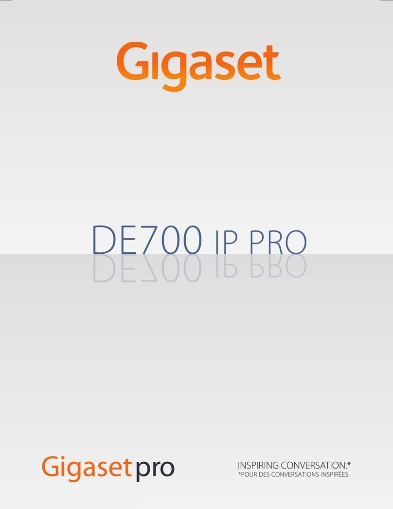 Gigaset DE700 IP PRO Manuel utilisateur Gigaset DE700 IP PRO Manuel utilisateur
