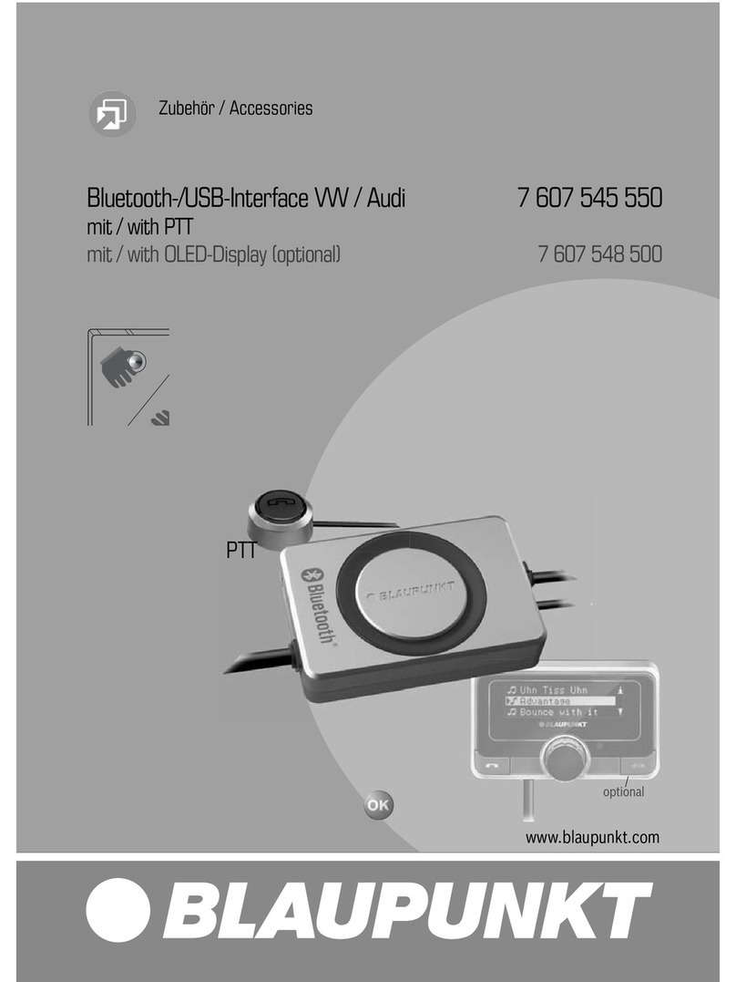 Blaupunkt Bluetooth-USB Interface Manuel utilisateur