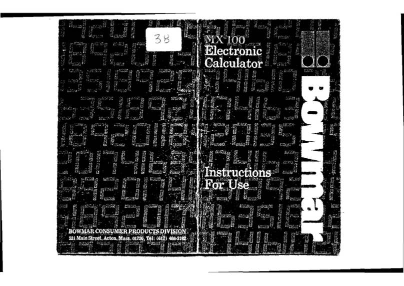 Bowmar MX 100 Manuel utilisateur