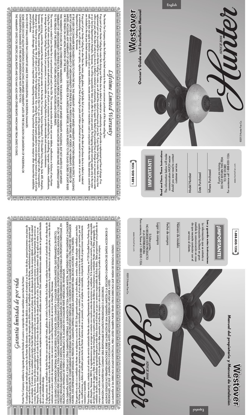 Hunter Westover Manuel d'instructions