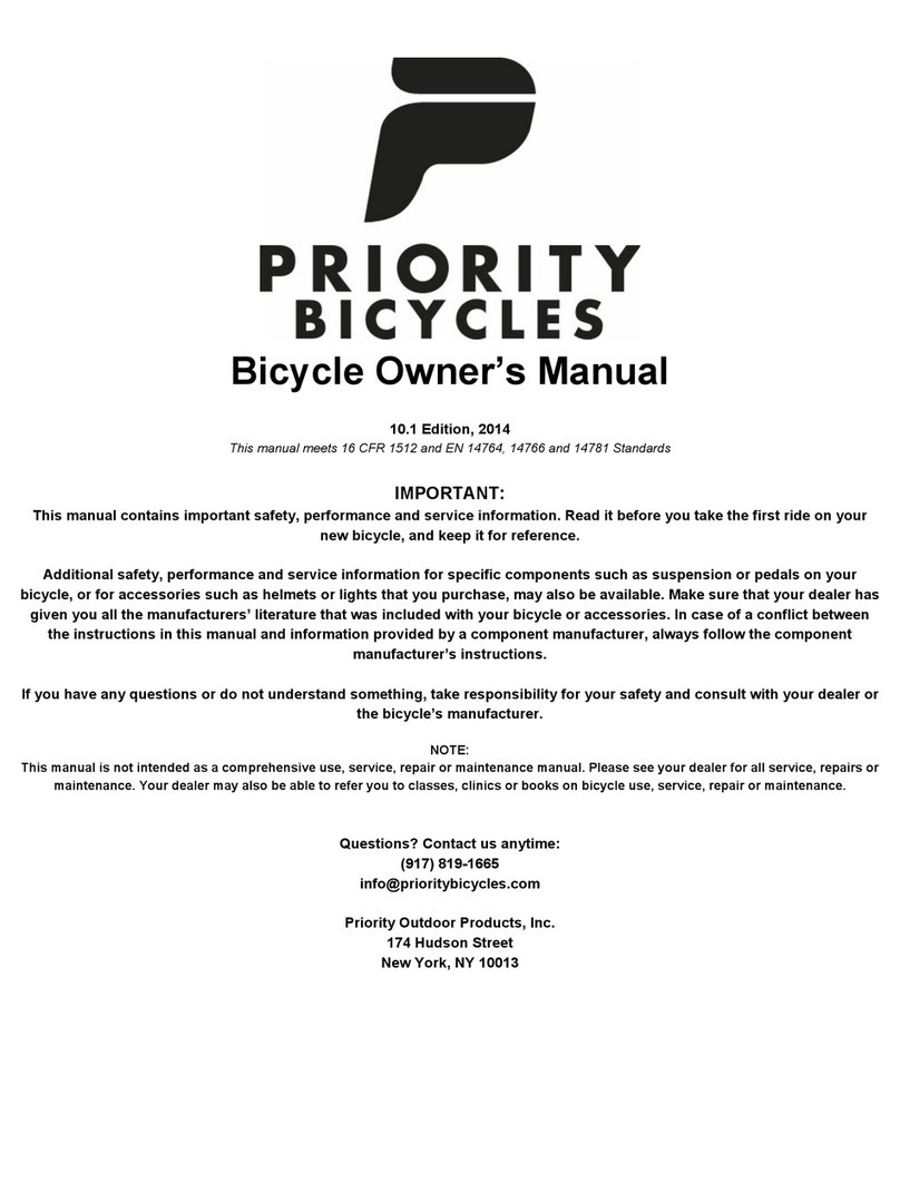 Priority Bicycle Manuel utilisateur