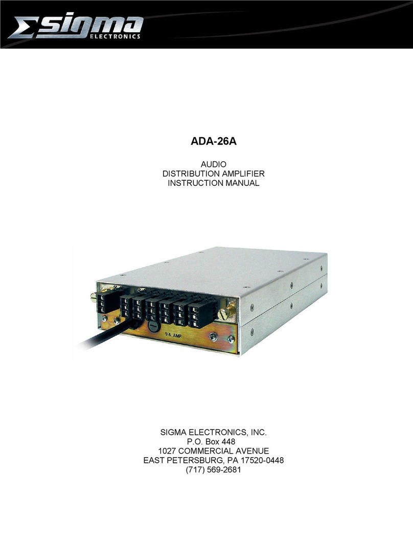 Sigma ADA-26A Manuel utilisateur