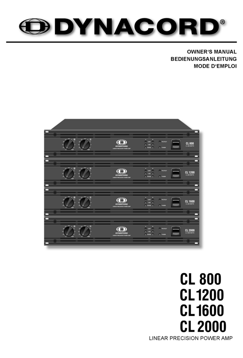 Dynacord CL 800 Manuel utilisateur