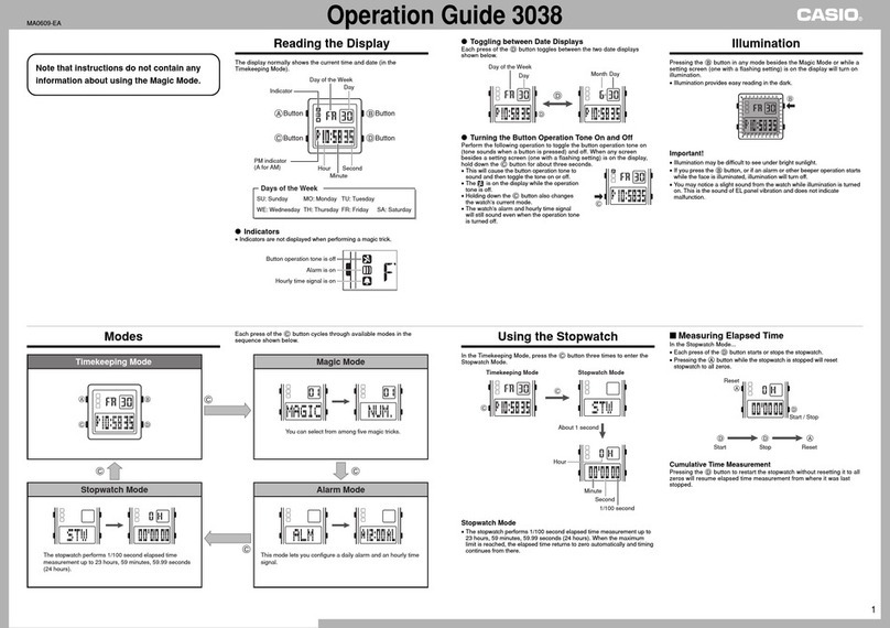 Casio 3038 Manuel utilisateur