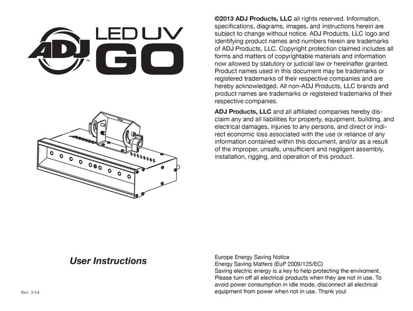 ADJ LED UV GO Manuel utilisateur