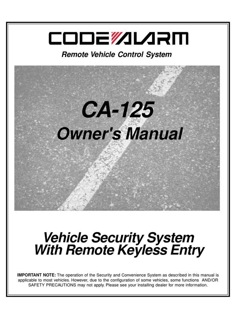 Code Alarm CA-125 Manuel utilisateur