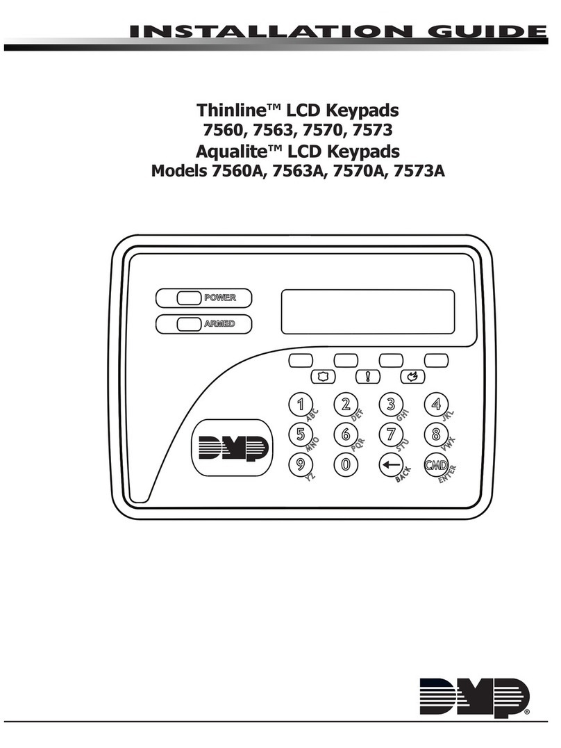 DMP Electronics Aqualite 7560A Manuel utilisateur DMP Electronics Aqualite 7560A Manuel utilisateur