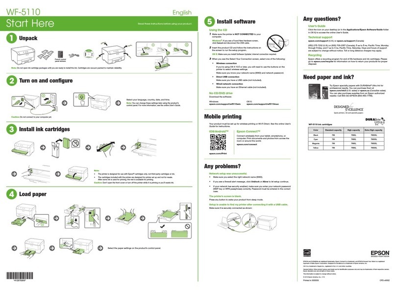 Epson WF-5110 Manuel utilisateur