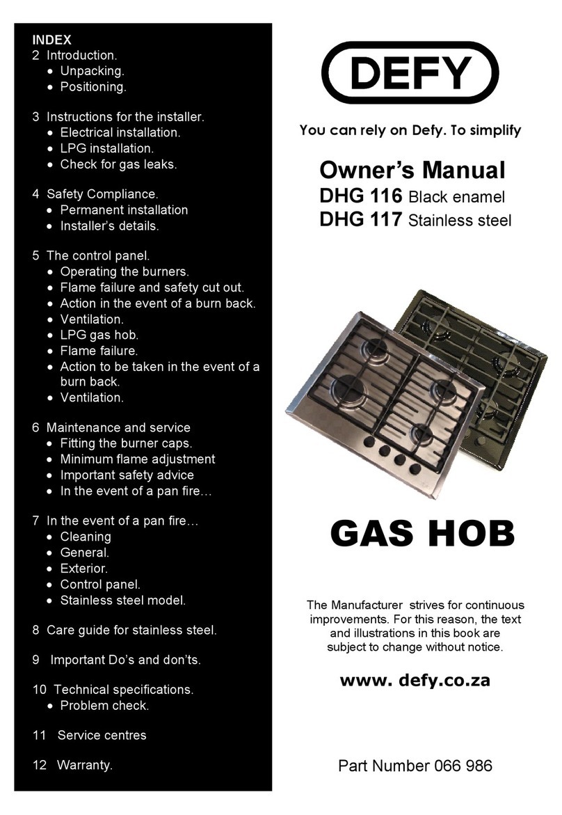 Defy DHG 116 Manuel utilisateur