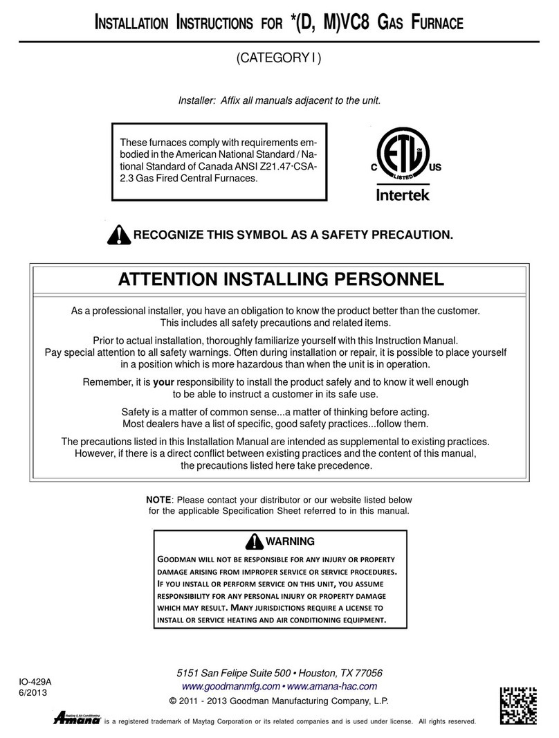 Goodman MVC8 Manuel utilisateur
