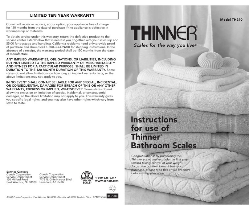 thinner TH210 Manuel utilisateur