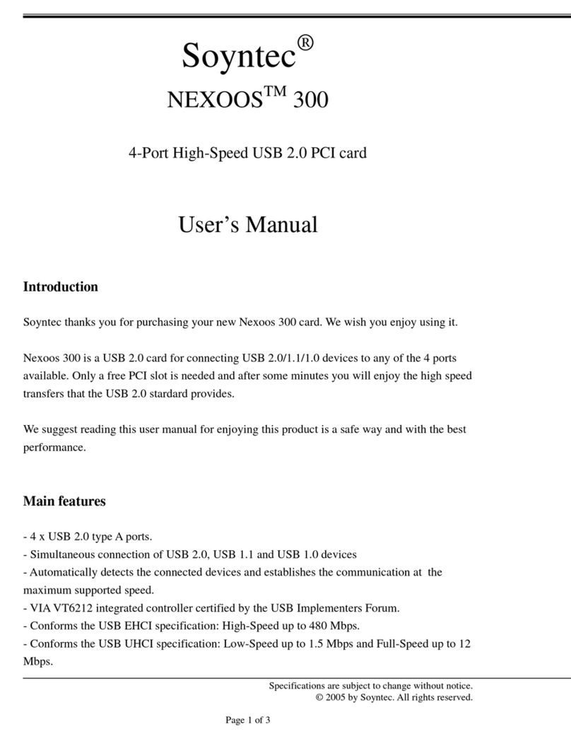 Soyntec Nexoos 300 Manuel utilisateur