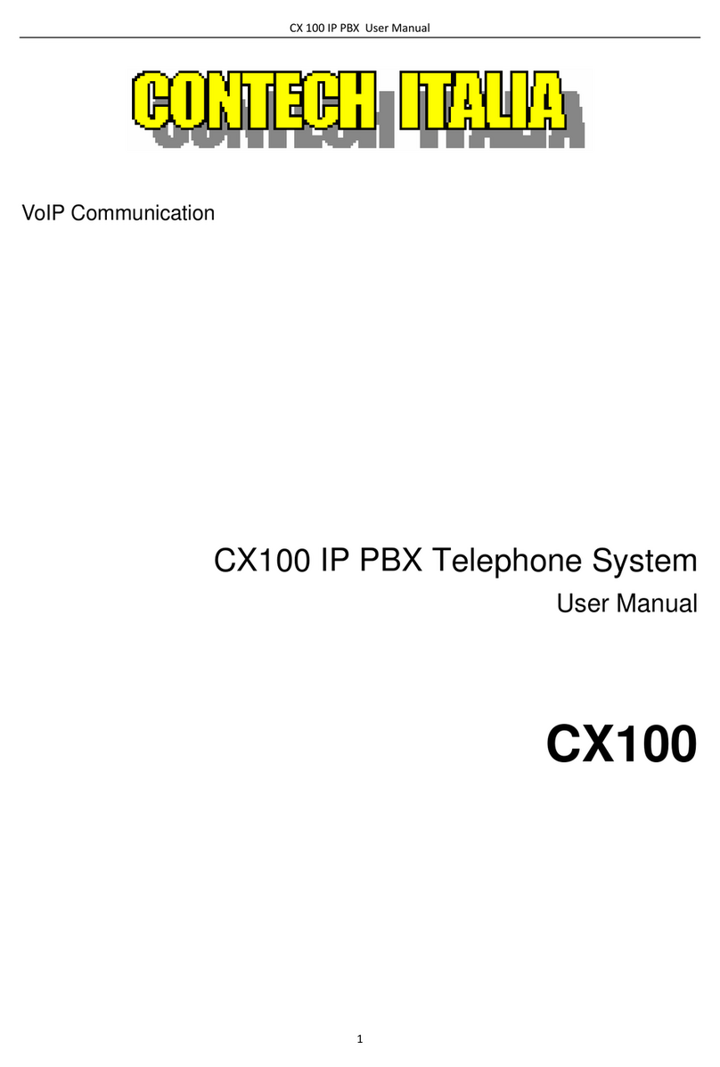 Contech Italia CX100 Manuel utilisateur