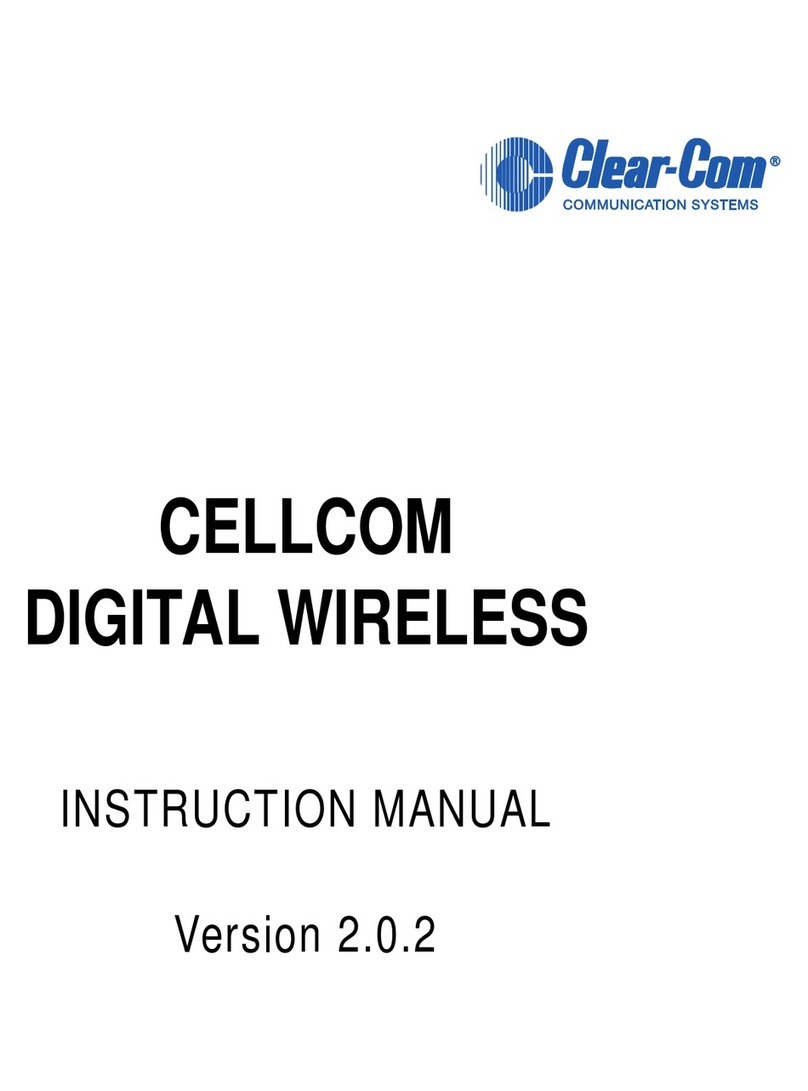 Clear-Com Cellcom Manuel utilisateur Clear-Com Cellcom Manuel utilisateur