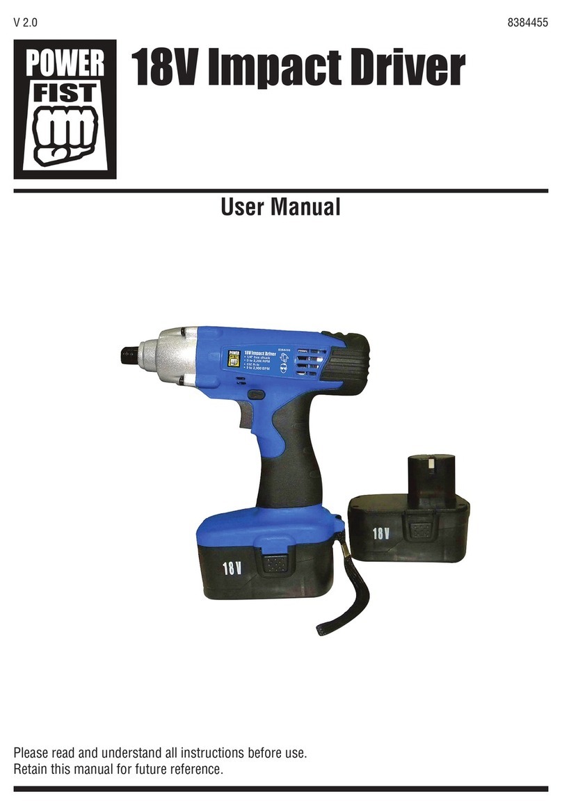 Power first 18V Impact Driver Manuel utilisateur