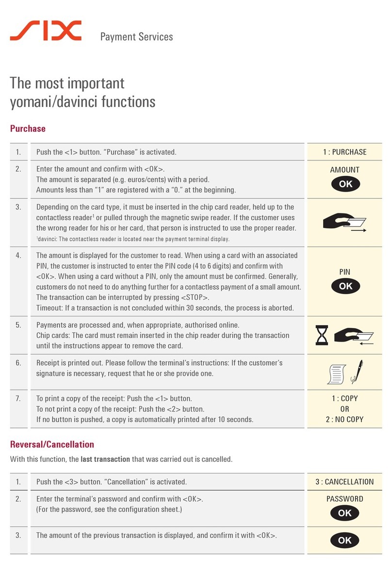 SIX Payment Services davinci AUTONOM Manuel de la liste des pièces