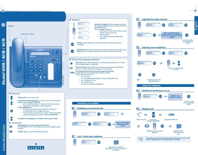 Alcatel Omni Enterprise 4008 Manuel utilisateur