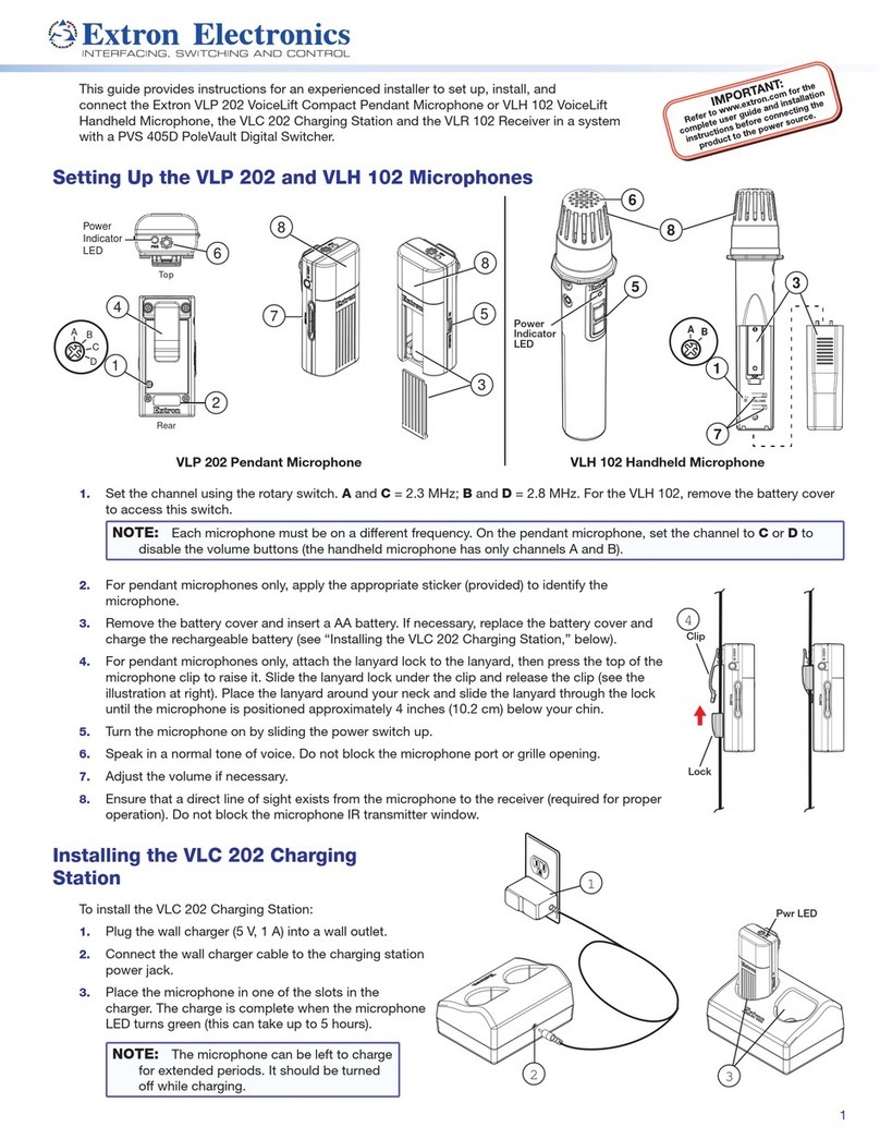 Extron electronics VoiceLift VLP 202 Instructions d'utilisation