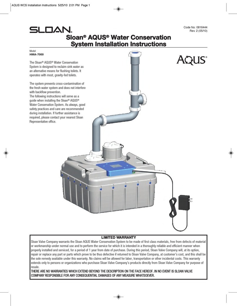 Sloan Aqus Manuel utilisateur