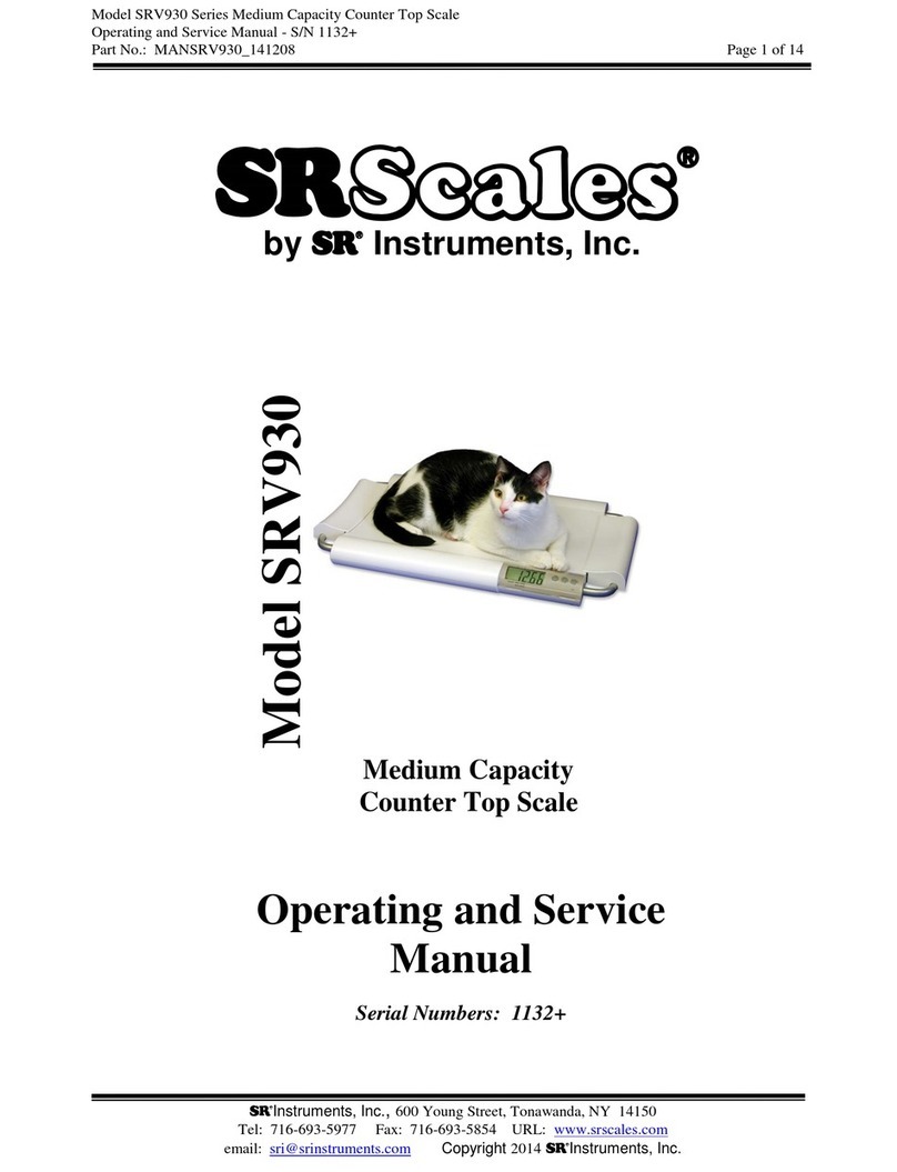 SRScales SRV930 Manuel de service