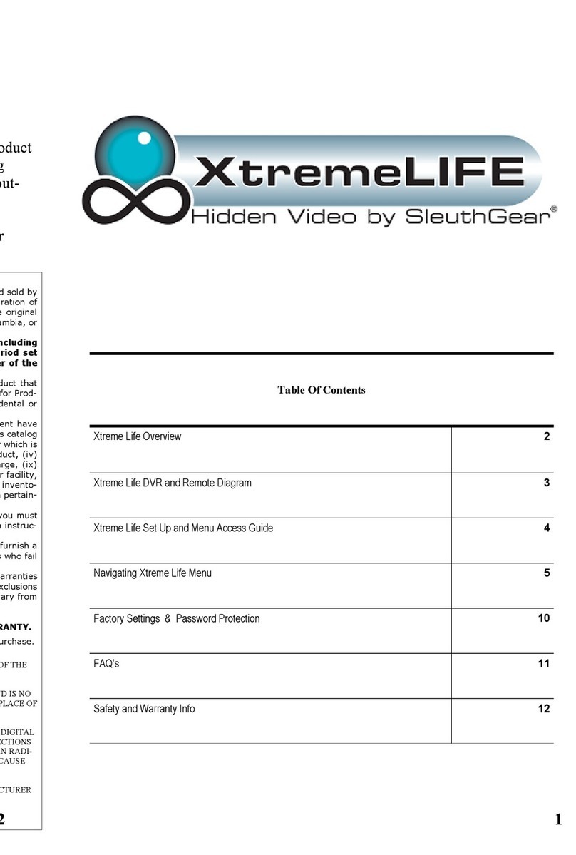 SleuthGear XtremeLife Manuel utilisateur