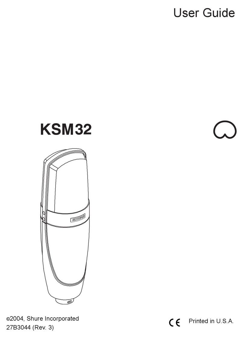 Shure KSM32 Manuel utilisateur