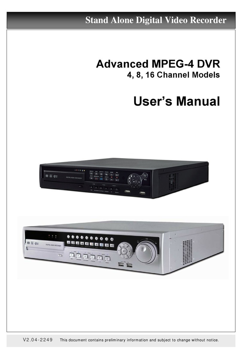 ACM Security System Advanced MPEG-4 DVR Manuel utilisateur
