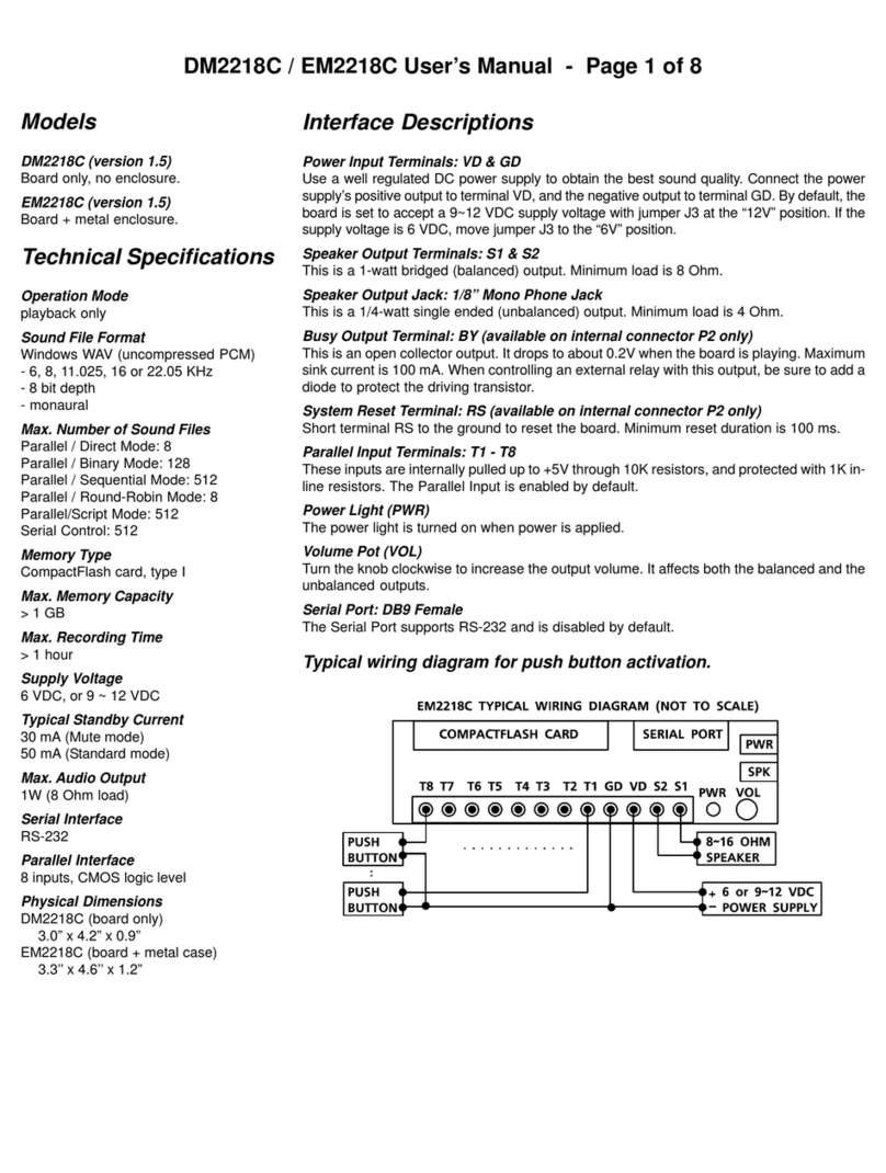 Eletech DM2218C Manuel utilisateur Eletech DM2218C Manuel utilisateur