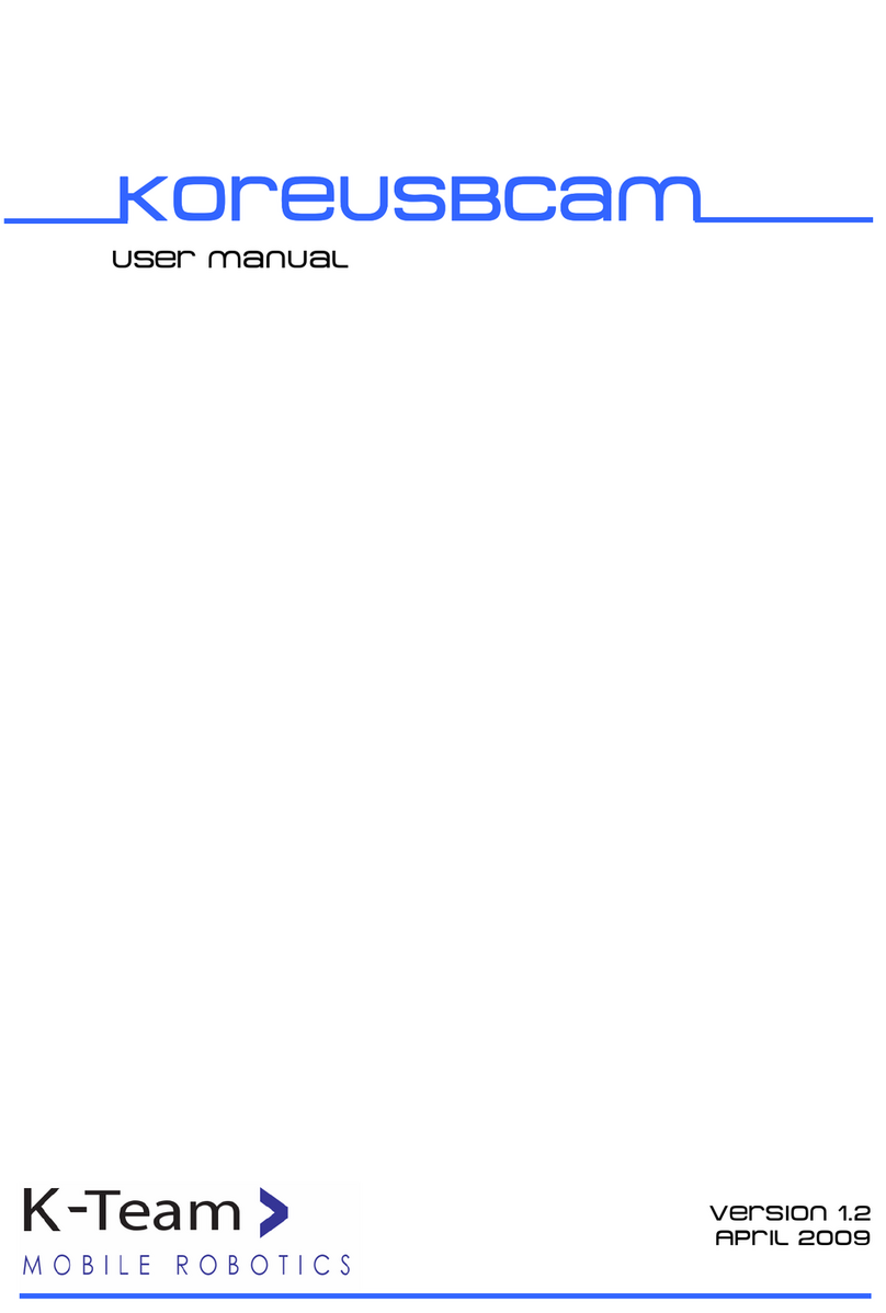 K-Team KoreUSBCam Manuel utilisateur