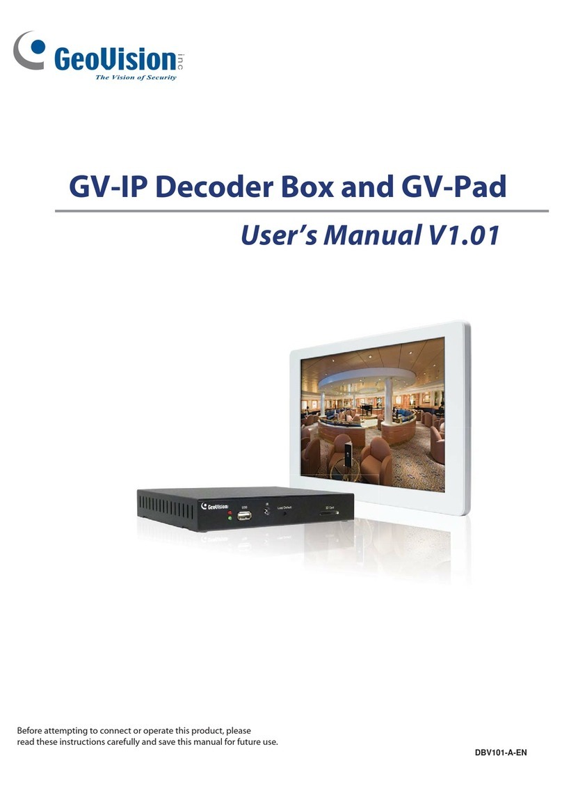 GeoVision GV-IP Decoder Box Manuel utilisateur