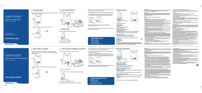 Plantronics CS510 Series Manuel utilisateur