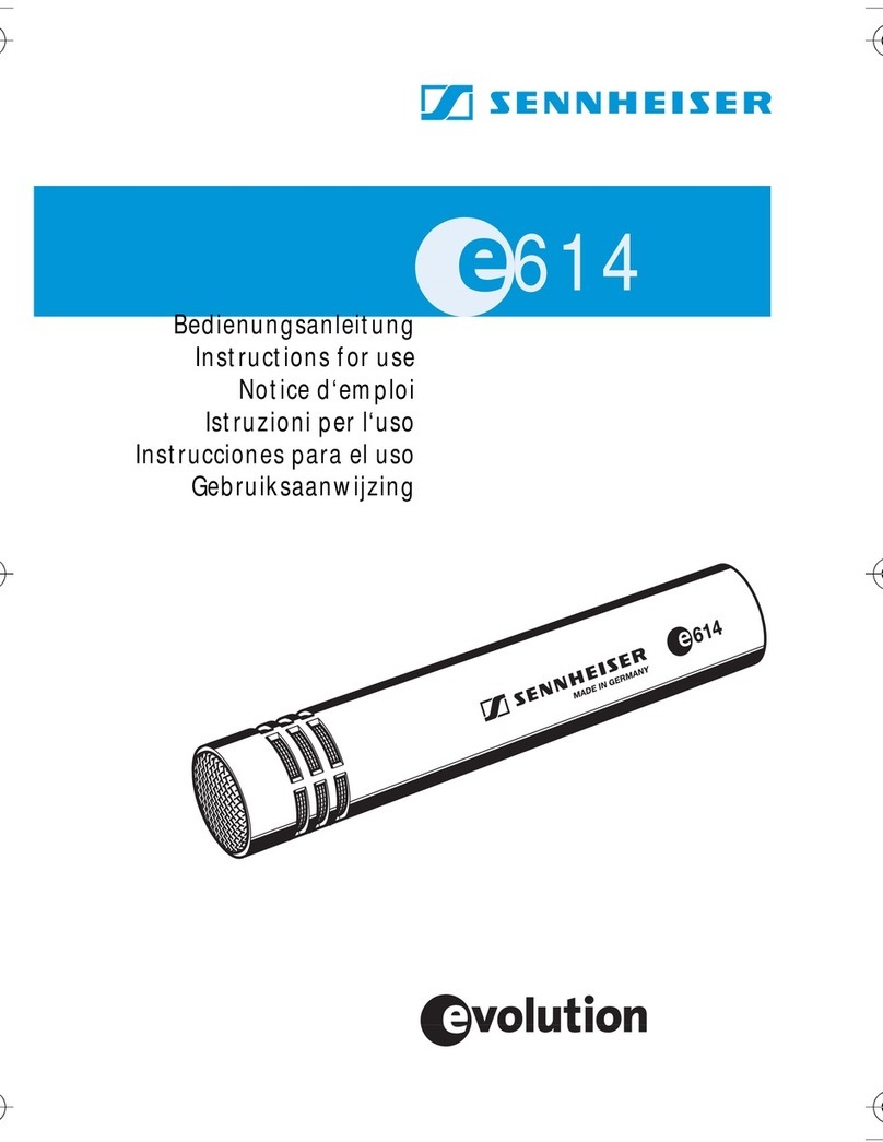 Sennheiser e614 Manuel utilisateur Sennheiser e614 Manuel utilisateur