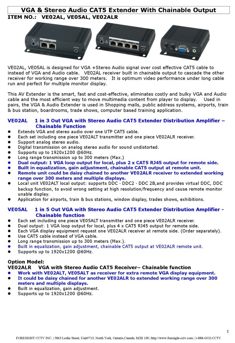 FORESIGHT VE02AL Manuel utilisateur