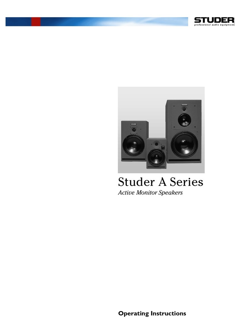 Studer A1 Manuel utilisateur Studer A1 Manuel utilisateur