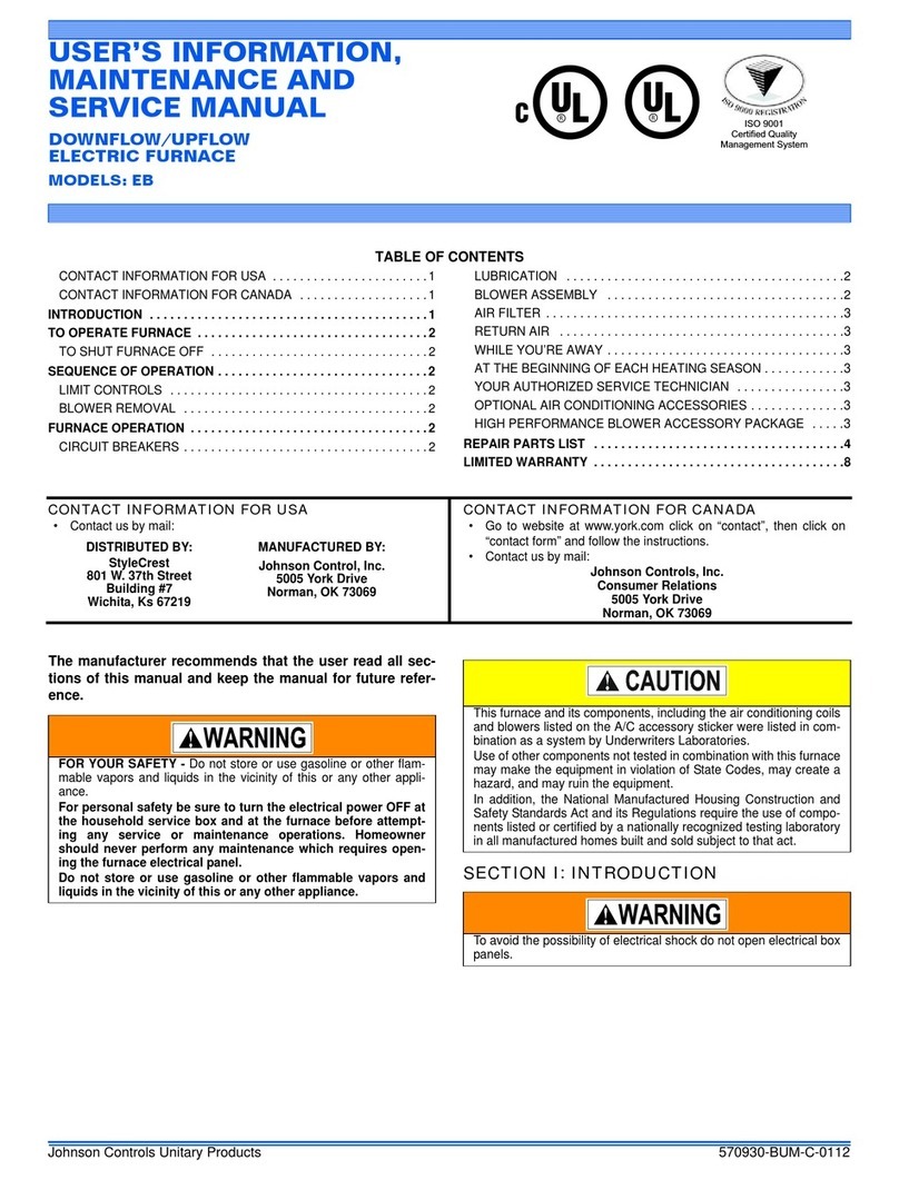 Johnson Controls EB Manuel utilisateur