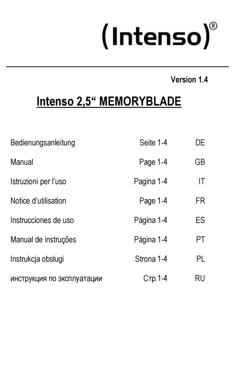Intenso 2.5 Memoryblade Manuel utilisateur Intenso 2.5 Memoryblade Manuel utilisateur