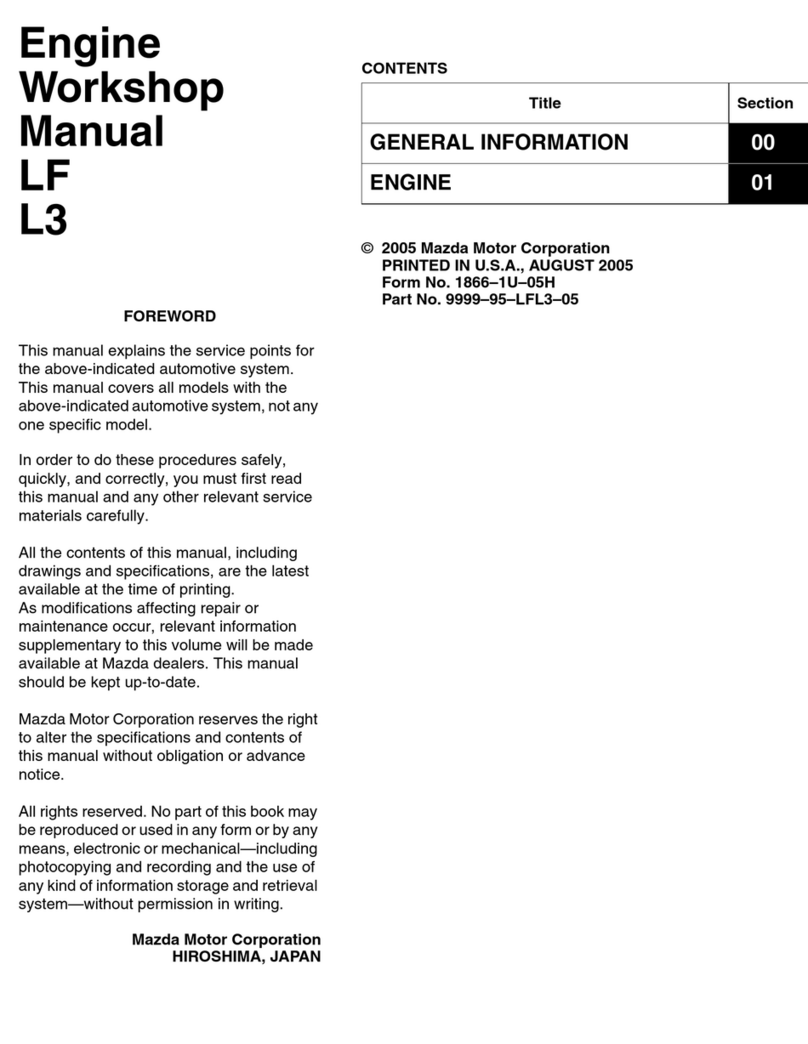 Mazda 2006-2008 RX7 Engine Manuel d'instructions