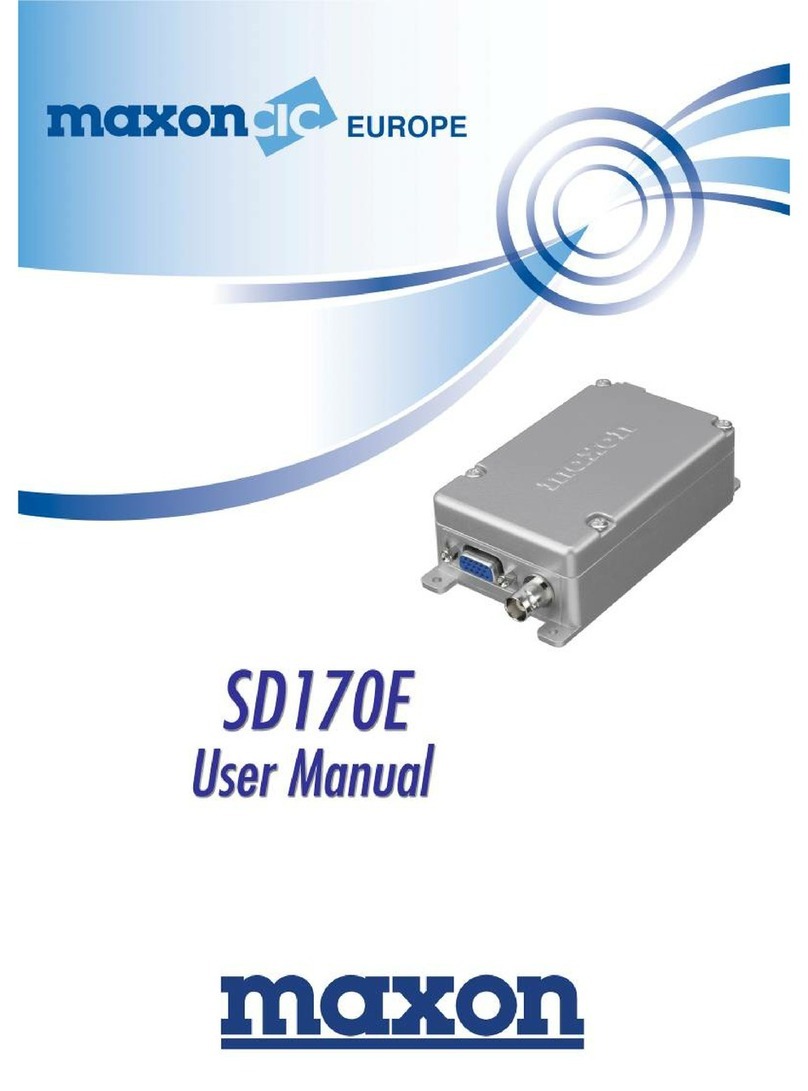 Maxon sd170e Manuel utilisateur