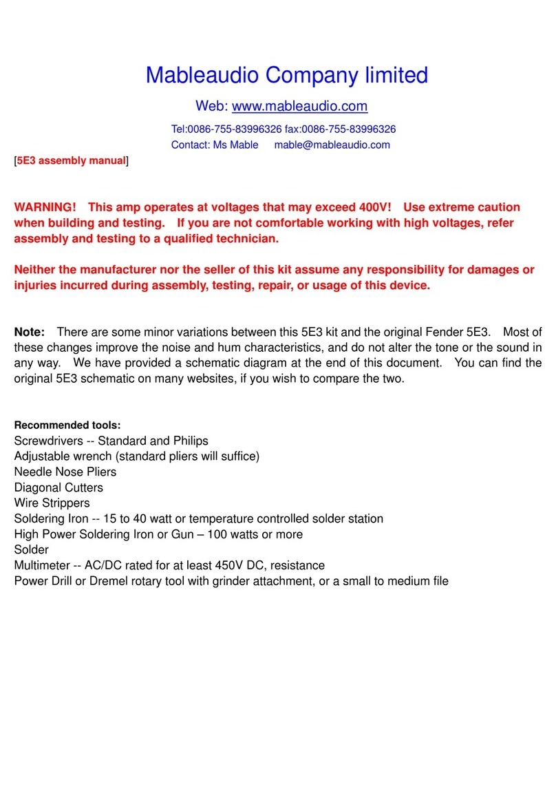 Mableaudio 5E3 Manuel utilisateur