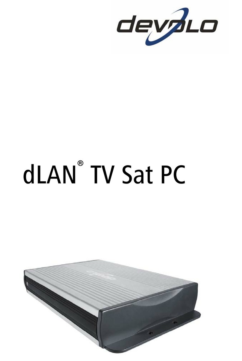 Devolo dLAN TV Sat PC Manuel utilisateur Devolo dLAN TV Sat PC Manuel utilisateur