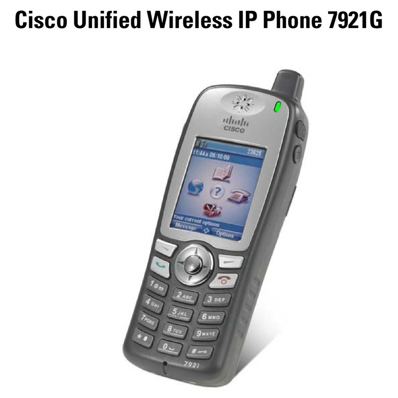 Cisco 7921G - Unified Wireless IP Phone VoIP Manuel utilisateur Cisco 7921G - Unified Wireless IP Phone VoIP Manuel utilisateur