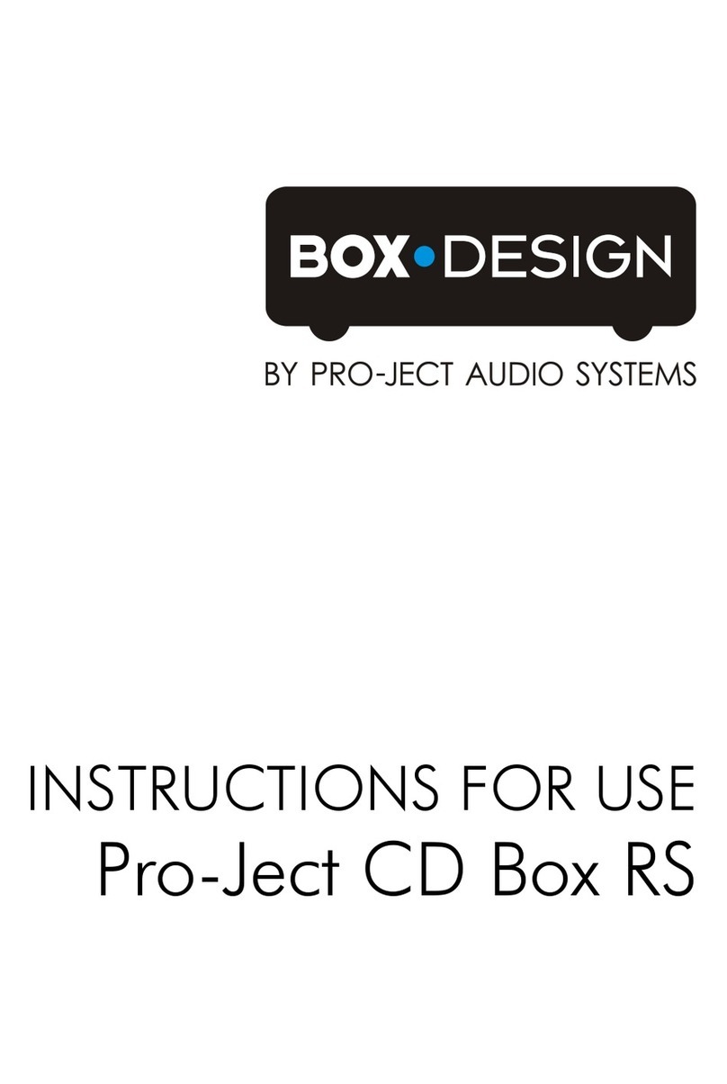 Pro-Ject Audio Systems CD Box RS Manuel utilisateur
