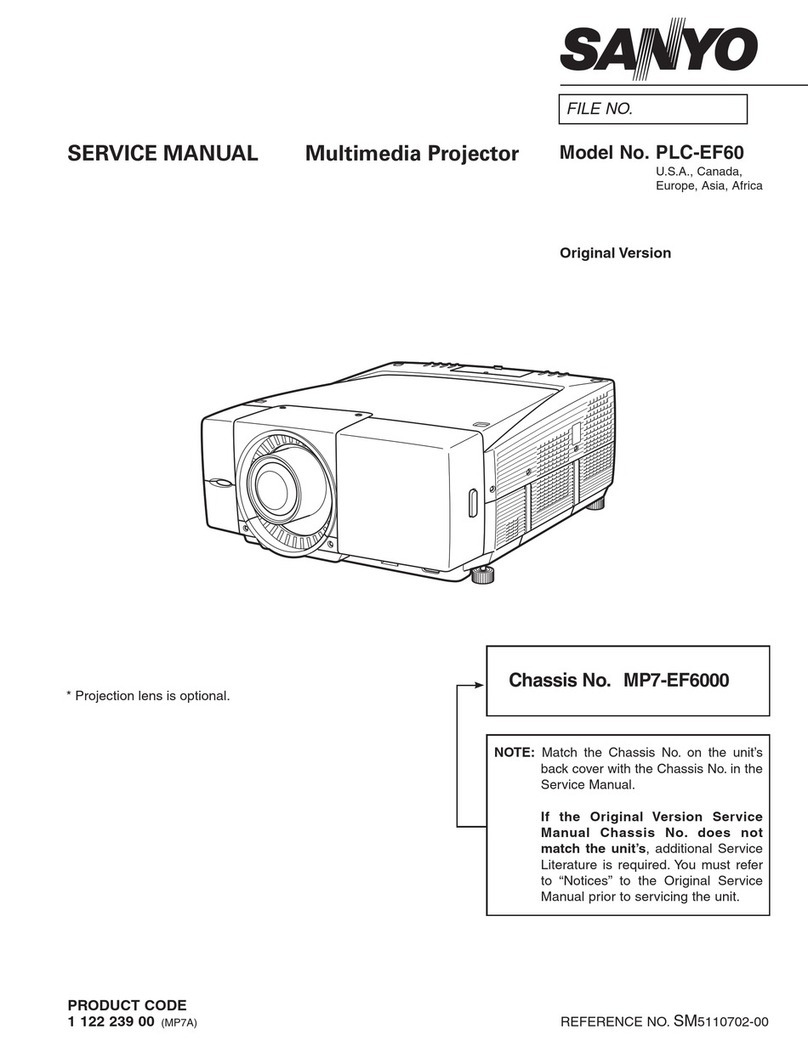 Sanyo PLC-EF60 Manuel utilisateur