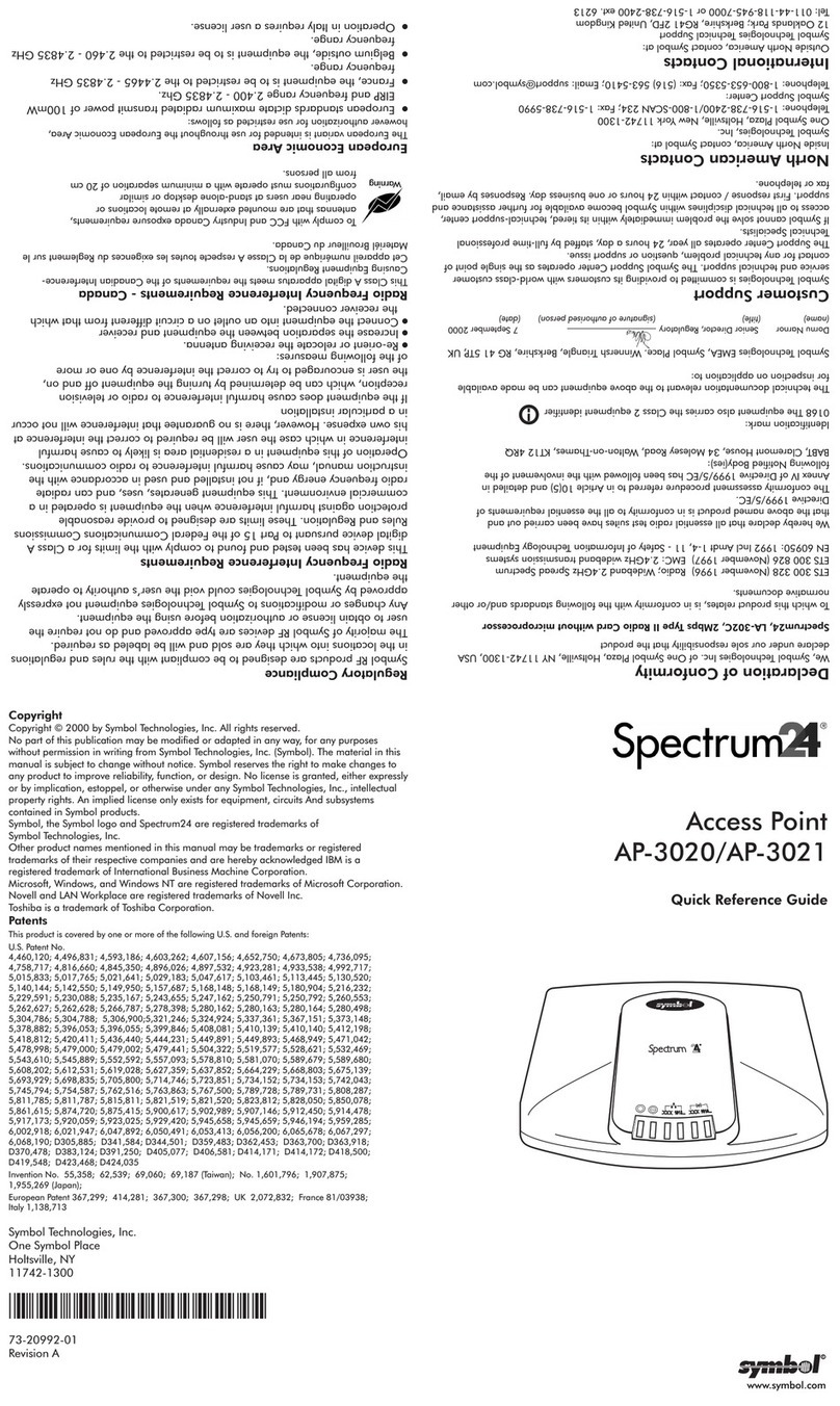Spectrum 24 AP-3020 Manuel utilisateur